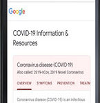 Google Coronavirus Wegbsite